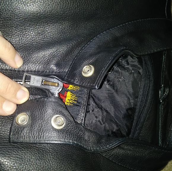 UGC HOT LEATHERS 3M MOTORCYCLE JACKET ZIPOFF VEST - Picture 12 of 16